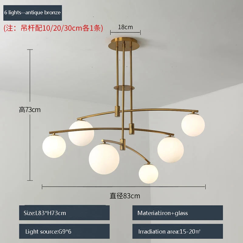 suspension moderne en métal et verre pour intérieur - vue 18 sur 18