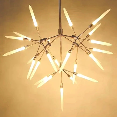 lustre à led minimaliste design floral suspendu élégant