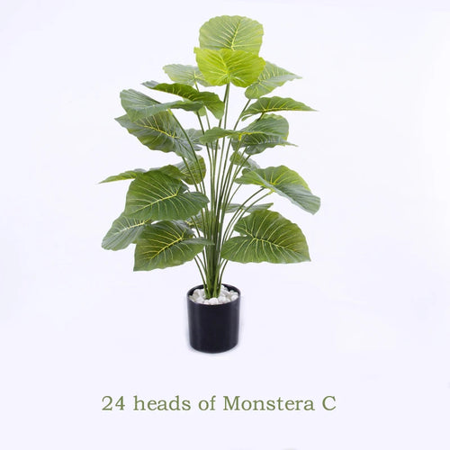 plantes monstera artificielles pour décoration tropicale et festive - vue 3 sur 10