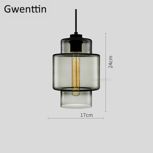 suspension moderne en verre teinté pour décoration intérieure - vue 25 sur 30
