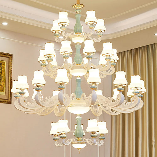 lustre en céramique moderne pour un éclairage élégant intérieur - vue 5 sur 19