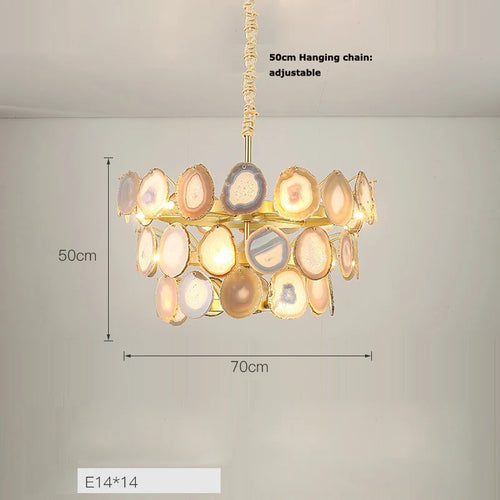 lustre design moderne en agate colorée pour intérieur - vue 13 sur 15