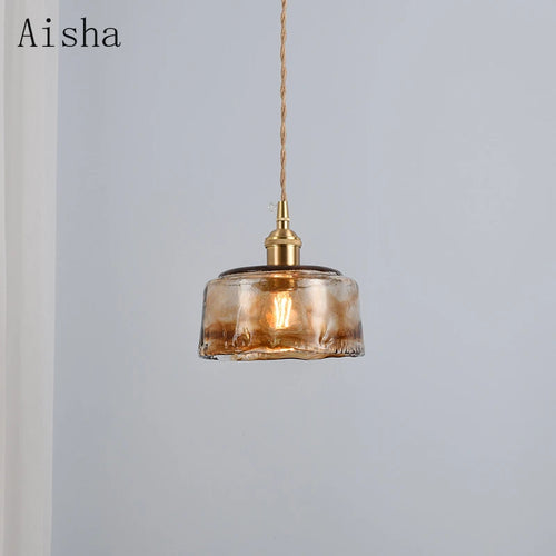 suspension en verre rétro style industriel pour intérieur décoratif