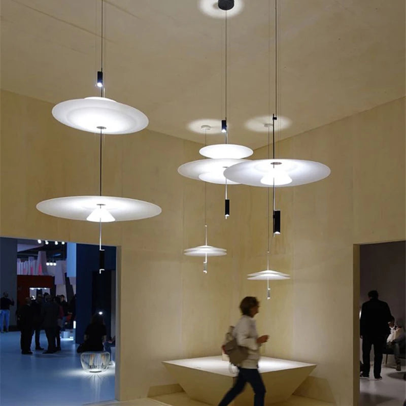 lustre moderne de flamant rose led pour décoration loft - vue 3 sur 20