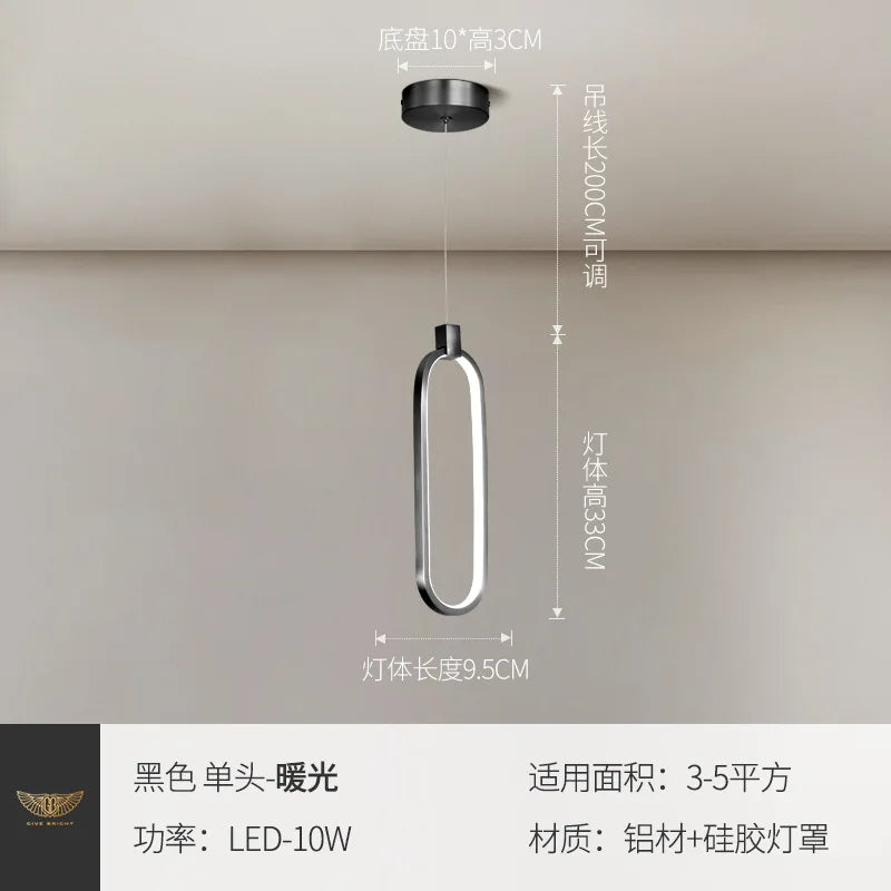 suspension LED design nordique moderne pour intérieur - vue 8 sur 10
