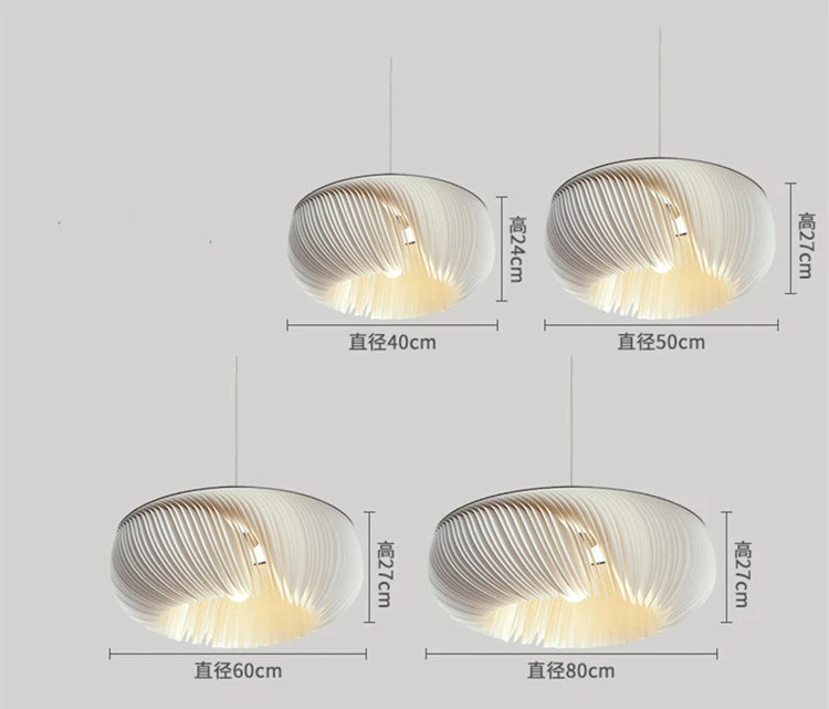 Papier moderne populaire E27 fait à la main blanc Simple personnalité LED suspension intérieure pour salon chambre décoration éclairage