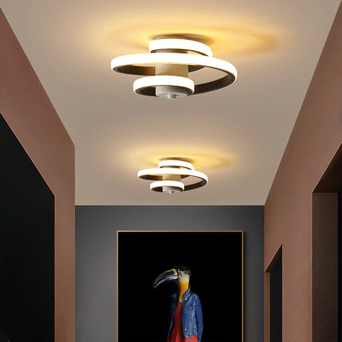 plafonnier led spirale minimaliste pour intérieur moderne - vue 3 sur 10