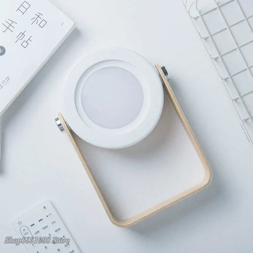 lampe de lecture pliable en bois avec veilleuse led usb