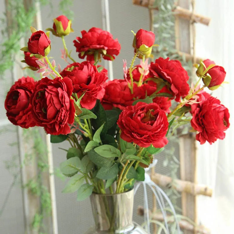 têtes de rose en soie artificielle pour décoration mariage et fête - vue 6 sur 16