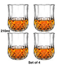 Lot de 4 verres à whisky relief élégants