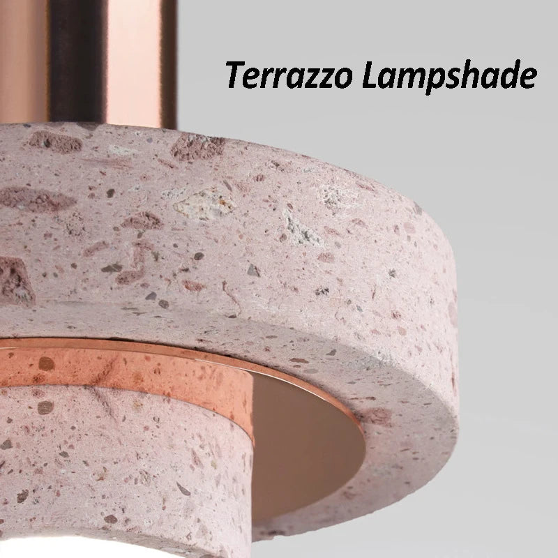 suspension led terrazzo nordique en aluminium pour hôtel bar - vue 7 sur 7
