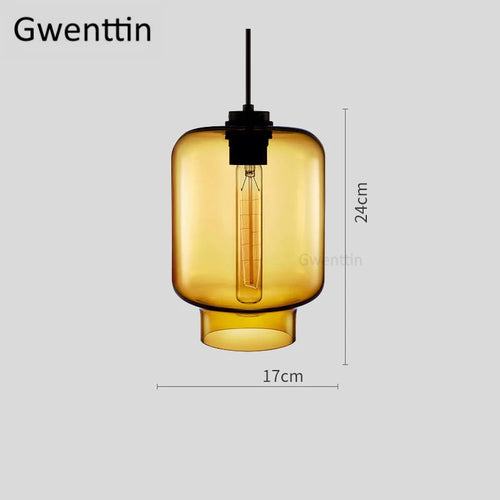 suspension moderne en verre teinté pour décoration intérieure - vue 30 sur 30