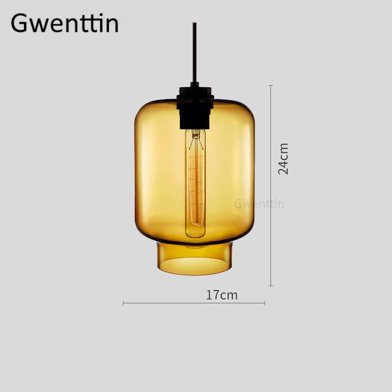 suspension moderne en verre teinté pour décoration intérieure - vue 29 sur 30