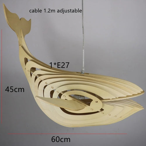 Suspension en forme de gros poisson en bois - vue 10 sur 9