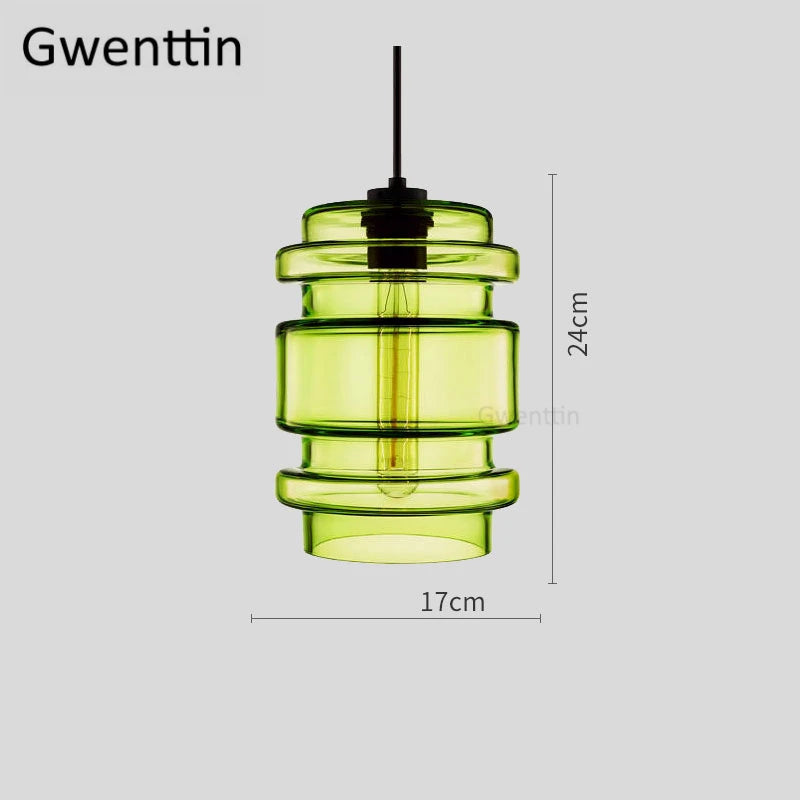 suspension moderne en verre teinté pour décoration intérieure - vue 17 sur 30