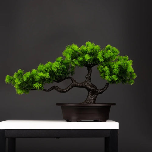 plantes de pin artificielles bonsaï pour décoration intérieure et extérieure - vue 2 sur 8