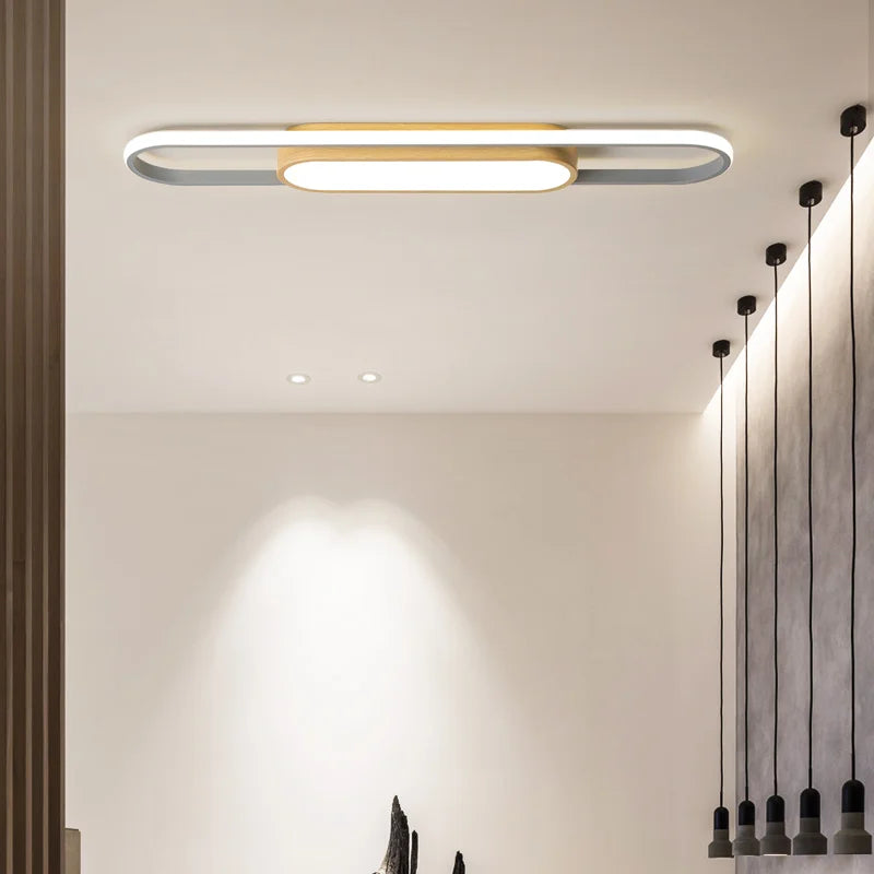 plafonnier led longue bande simple et moderne pour éclairage - vue 5 sur 9