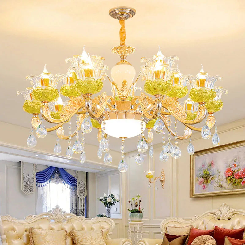 lustre en cristal européen éclairage de luxe pour décoration intérieur - vue 6 sur 13