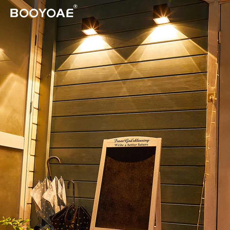 Applique solaire extérieure lumineuse appliques murales solaire petite Squa jardin couloir terrasse corps humain induction IP65 étanche Lighti - vue 6 sur 9