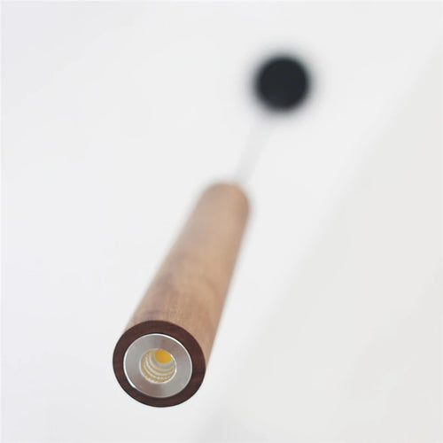 suspension modernes en bois avec éclairage led intérieur - vue 3 sur 8