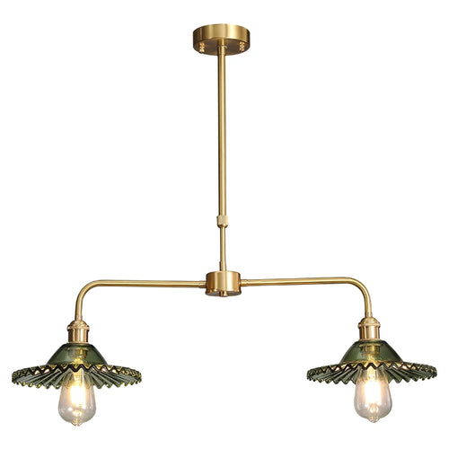 All copper dining room, simple table lamp, modern retro, nostalgic, Nordic porch, coffee shop, American style country Chandelier - vue 6 sur 8