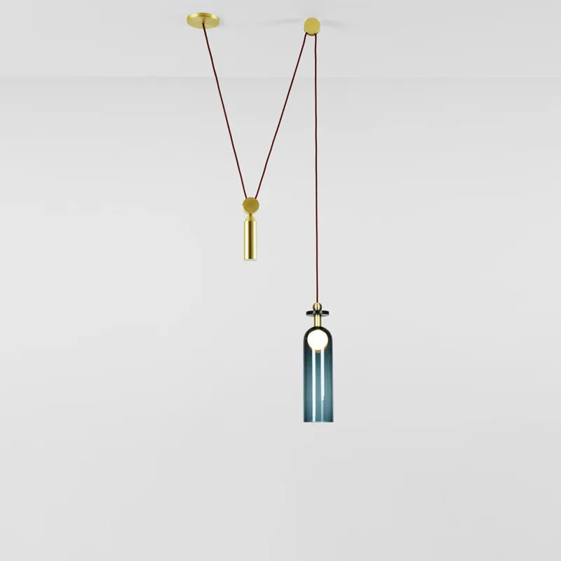 suspension en verre et métal pour décoration intérieure moderne - vue 4 sur 25