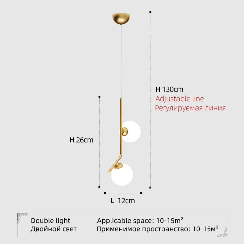 suspension moderne à bulles design créatif en verre pour décoration élégante - vue 8 sur 8