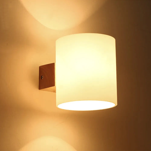 Applique murale LED japonaise nordique boisée
