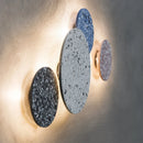Applique extérieure LED étanche jardin rond intérieur Terrazzo &amp; acrylique décoration fond applique murale terrasse éclairage mural