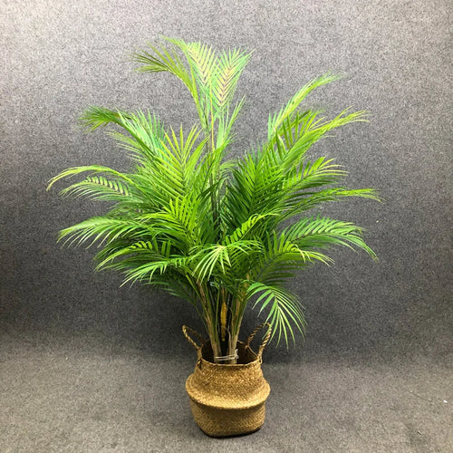palmier artificiel avec grandes feuilles pour décoration intérieure et extérieure - vue 5 sur 12