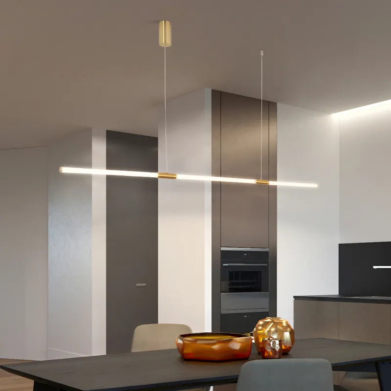 Suspension Led lumière cuisine éclairage lustres modernes pour salle à manger Table à manger suspension Led lampe Bronze Lustre App/télécommande