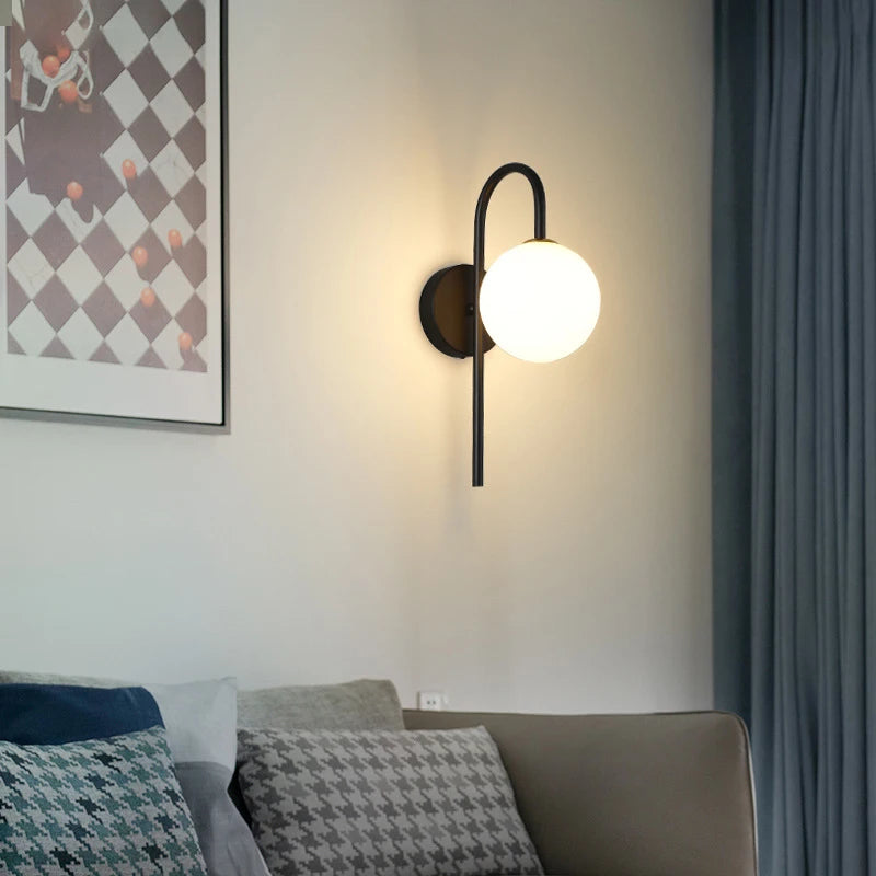 applique murale en verre pour éclairage intérieur élégant
