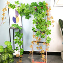 plantes artificielles avec grandes feuilles pour décoration murale