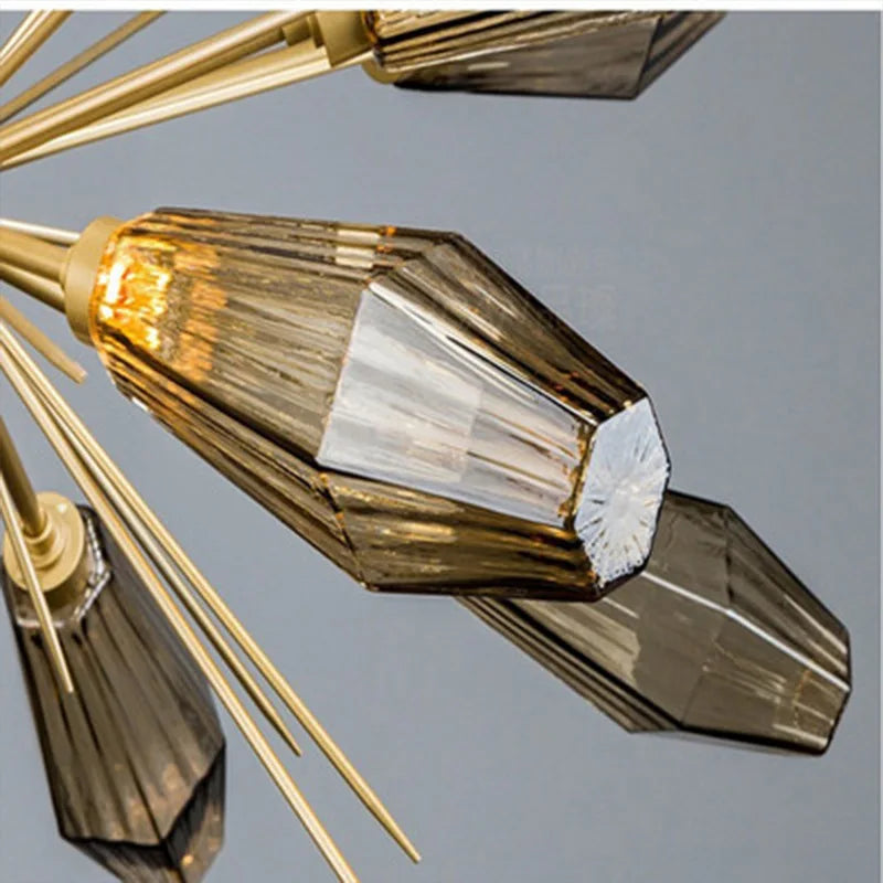 lustre créatif en verre design moderne et artistique - vue 4 sur 8