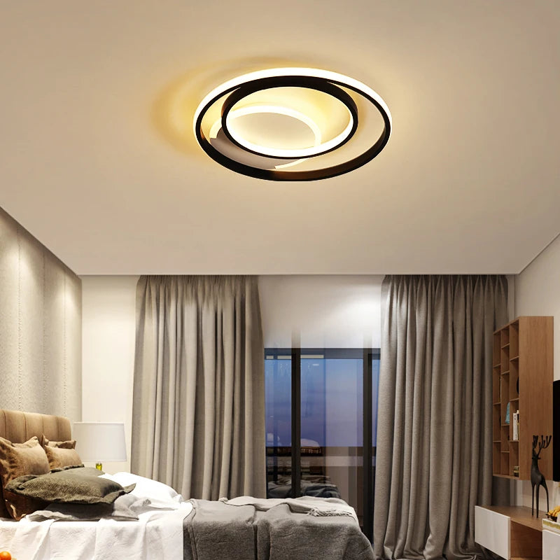 plafonnier led rond avec télécommande pour intérieur moderne - vue 7 sur 12