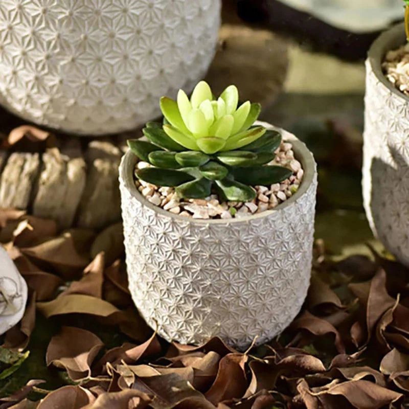 moule en silicone pour pot de fleurs en béton artisanat jardinage