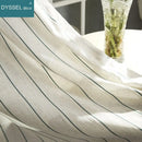 Rideau rayé style européen translucide pour salon chambre