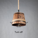 Américain rétro Loft baril lumière industrielle créative salle à manger café Restaurant lumière réglable lustre bois Drolight