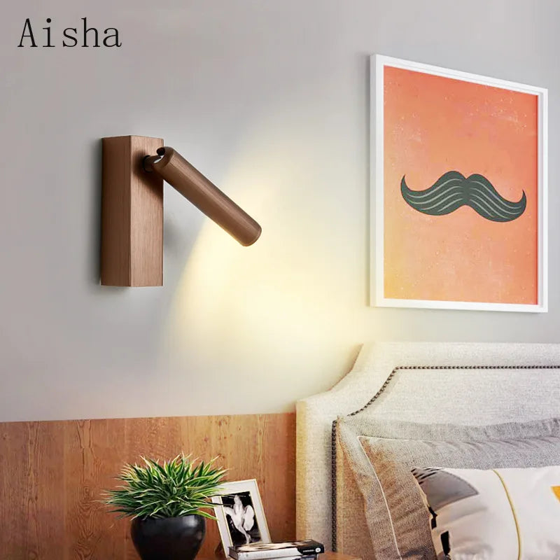 applique murale rotative led moderne minimaliste pour lecture - vue 5 sur 9