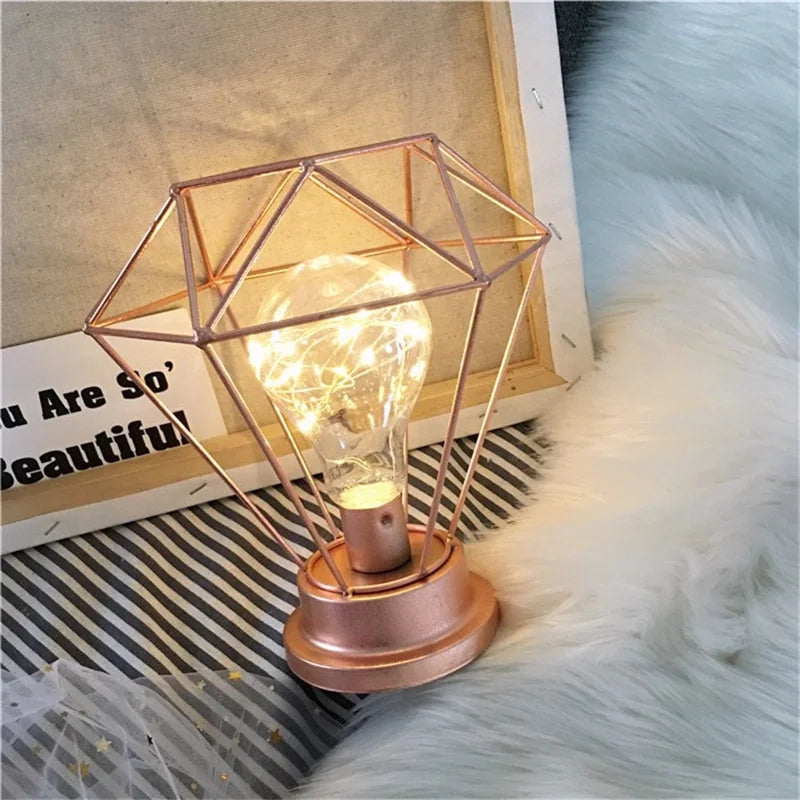 Lampe fer rétro led creux fil cuivre - vue 6 sur 13