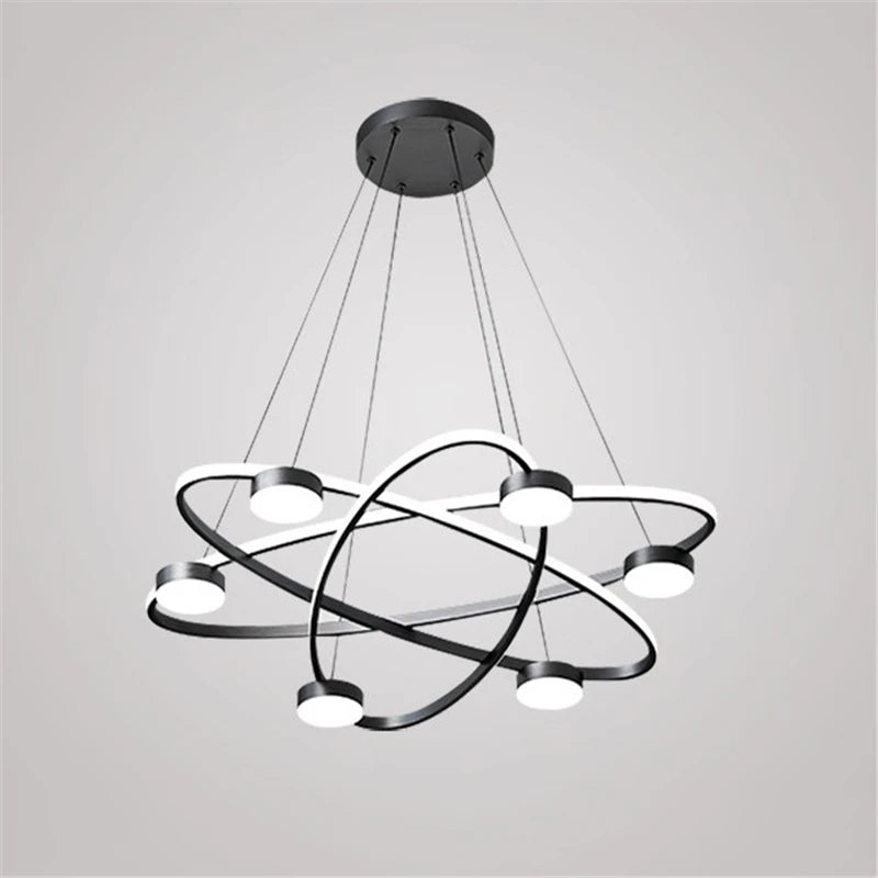 suspension led post-modernes en acrylique design nordique - vue 2 sur 8