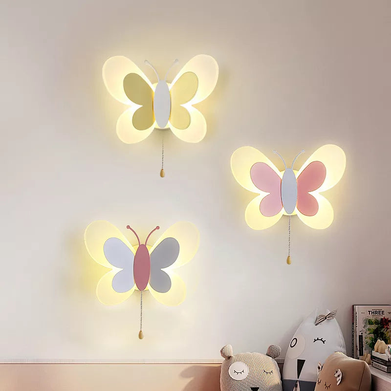 Applique murale LED enfant papillon