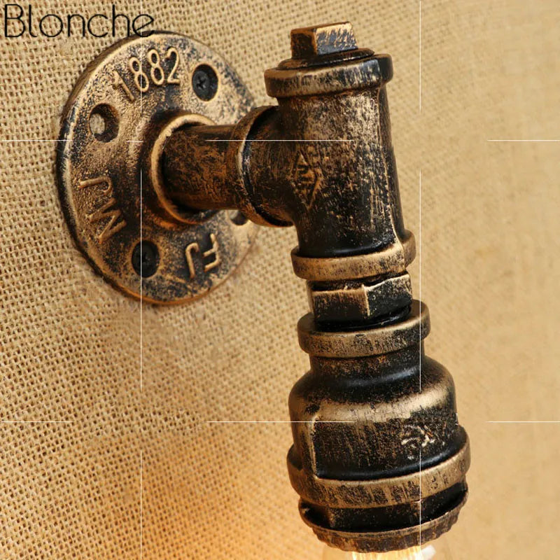 applique murale rétro en fer style industriel pour décoration intérieure - vue 7 sur 8