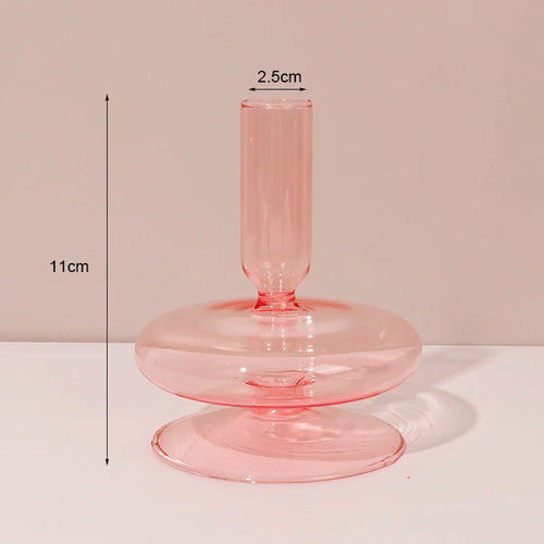 bougeoirs en verre rétro classiques pour décoration de mariage et intérieure - vue 18 sur 17