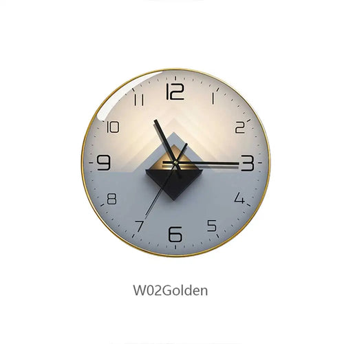 horloge murale en verre design moderne créatif géométrique décorative