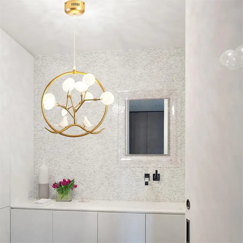 suspension en bois artisanale pour décoration intérieure moderne