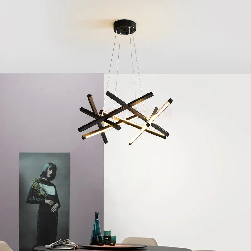 lustre led moderne design minimaliste pour intérieur élégant - vue 5 sur 10
