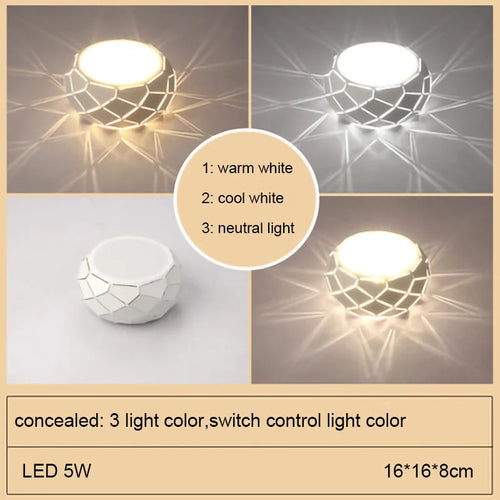 plafonnier led moderne avec gradation et trois variantes de lumière - vue 6 sur 18