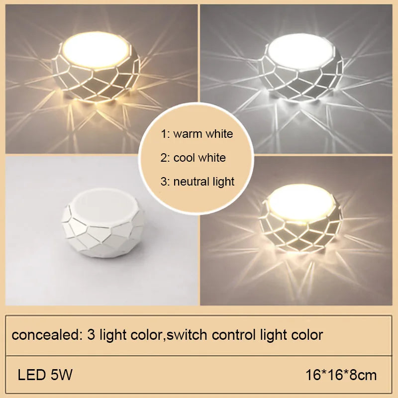 plafonnier led moderne avec gradation et trois variantes de lumière - vue 5 sur 18