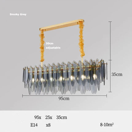 lustre led art déco en fer et verre design élégant pour éclairage moderne - vue 17 sur 25